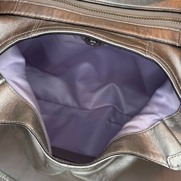 Coach Purse Handbag Leather Maggie Mia  Metallic Soft Hobo Shoulder Bag - HTF - Picture 15 of 16